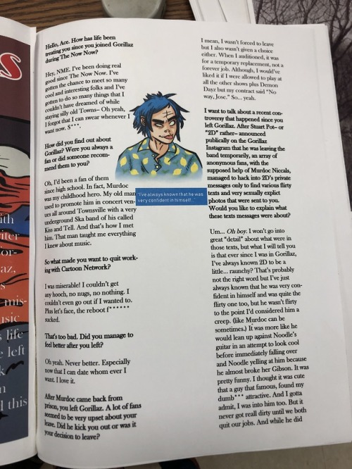 Here’s the final product of my Gorillaz magazine project! Thank you to the person who asked the 11th