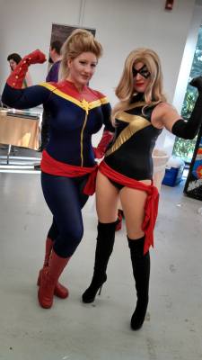 Jaime Poison (Ms. Marvel) And Bellechere (Captain Marvel)