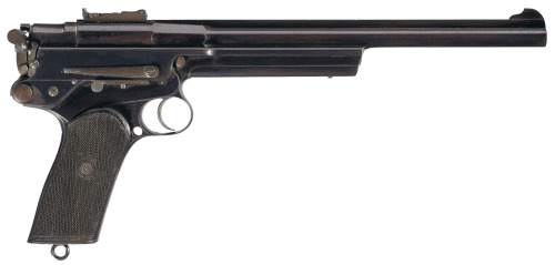 Exceptionally rare serial number 4 Gabbet Fairfax MARS .360 semi automatic pistol, late 19th century
