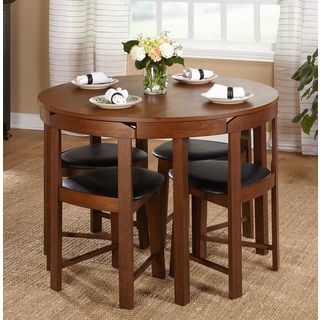 #BagoesTeakFurniture Shop for Simple Living 5-piece Tobey Walnut Compact Dining Set. Get free delive