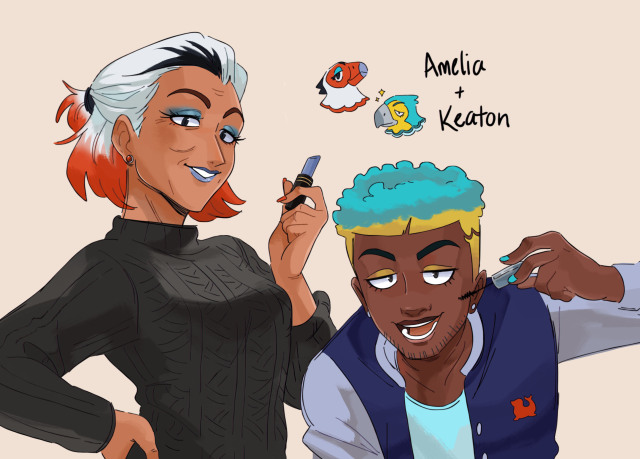 Amelia and Keaton started hanging out together on my island and they’re besties. Wise old lesbian and baby gay duo