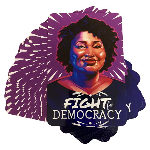 GEORGIA FUNDRAISING GIVEAWAYI’m giving away FIGHT FOR DEMOCRACY postcards to celebrate fundraising f