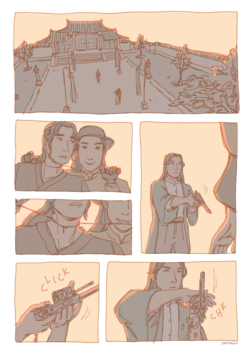 Modern AU in which their swords are guns (a la the 1996 Romeo and Juliet movie)