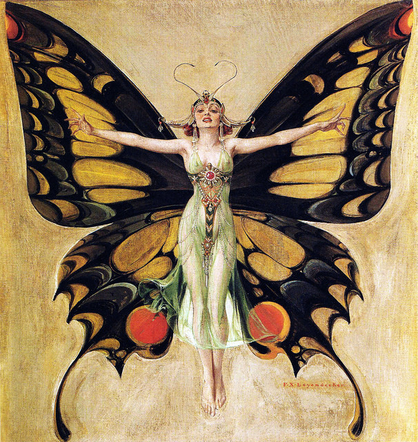 klg19:  &lsquo;The Flapper&rsquo; by Frank Xavier Leyendecker, 1922 by peacay