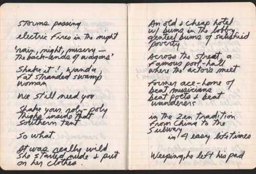 Jim Morrison, Paris Journal, written shortly before his death in July 1971. Via reccordmecca“The ent