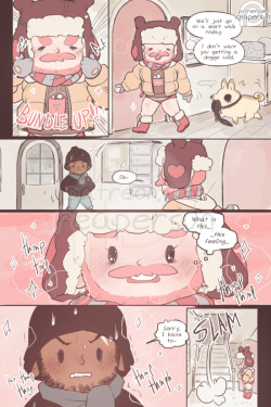 sweetbearcomic: Support Sweet Bear on Patreon -&gt; patreon.com/reapersun ~Read from beginning~ &lt;-Page 40 - Page 41 - Page 42-&gt; Bundle up!! 