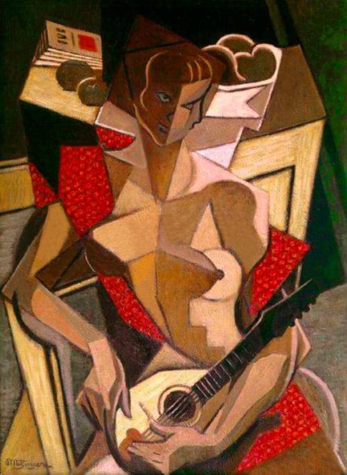 artist-metzinger: Woman with a mandolin, 1950, Jean Metzingerwww.wikiart.org/en/jean-metzing