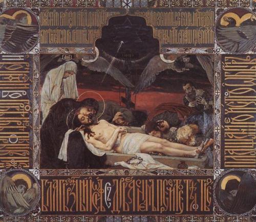 viktor-vasnetsov: Shroud of Christ, 1901, Viktor Vasnetsov