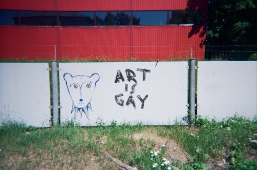 queergraffiti:“art is gay”Sarkandaugava, Riga, Latvia