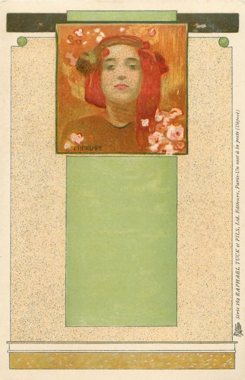Un Mot à la Poste.c.1902.Art Nouveau Art Idéal.Collection des Beaux-Arts.Vintage postcards.Art by Th