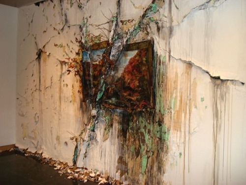 mxcleod:  microsoftwerd:  readingaroundthemovies:   Valerie Hegarty Famous paintings come to life in 3D sculptures of nature’s destructive tendencies.  This is scary   No this is COOL   THIS IS MY FAVORITE TYPE OF ART 