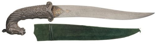 art-of-swords:Khanjar DaggersCulture: IndianThe first dagger is a silver and gold designs measuring 