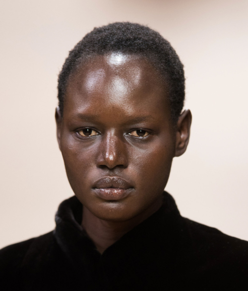 amen69fashion:Ajak Deng at Hermès Fall 2015