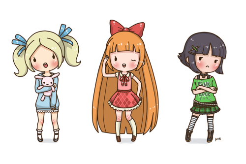 little-myuu-art:Drew the PPG. :3 Hope you like it.  ♥