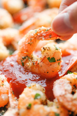 verticalfood:  Garlic Parmesan Roasted Shrimp