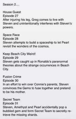 opalisagoddess:  Ok you guys here it is I’m literally shaking I’m so excited I don’t know who’s posting these but it’s got to be someone on the crewniverse but anyway here’s the supposed list for Season 2!!!  I&rsquo;m so torn about this because