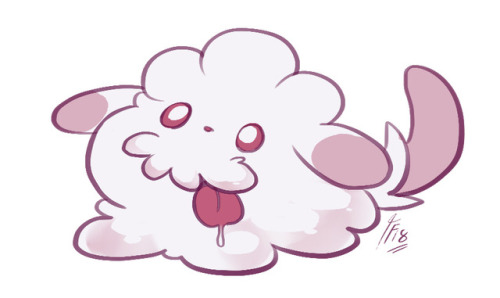 searching-for-bananaflies: What a delicious cotton candy puppy! A swirlix character icon I drew for 