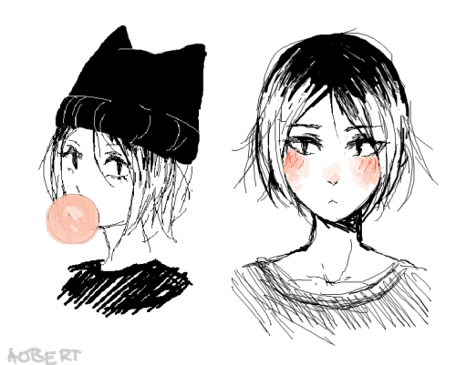 rnoonjelly:  Kenma ms paint doodles   (=^・ｪ・^=)  