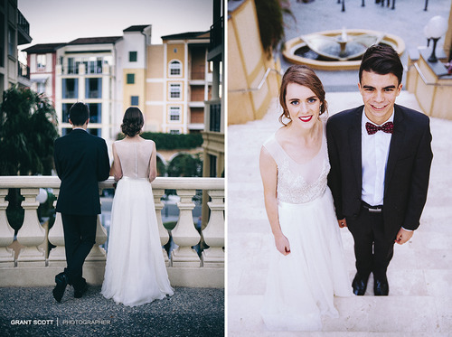 Submission Saturday! Sheer & chiffon wedding dress designed by Hilary Hastings and shot by Grant