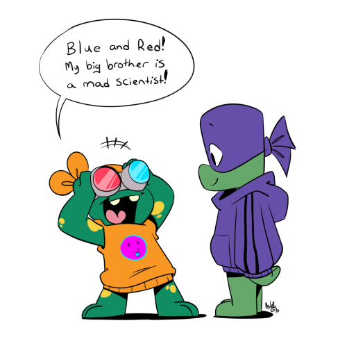 imaginashon:  Mikey is a supportive baby brother