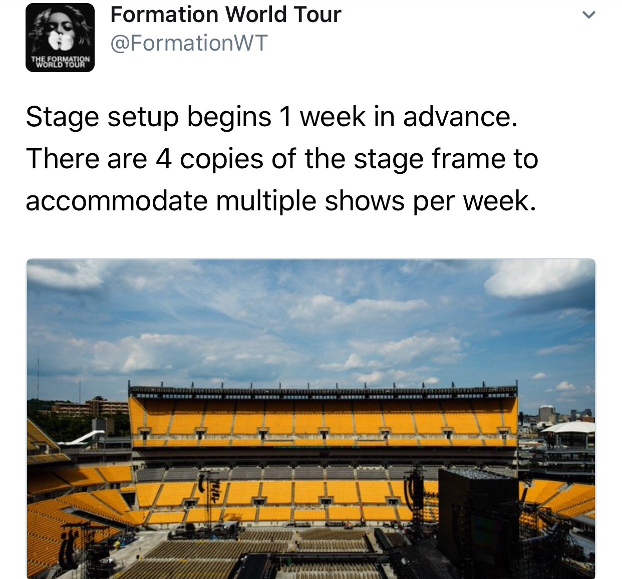 beyhive1992:  According to BBC, the Formation Tour takes …  7 Boeing 747s 90 Trucks