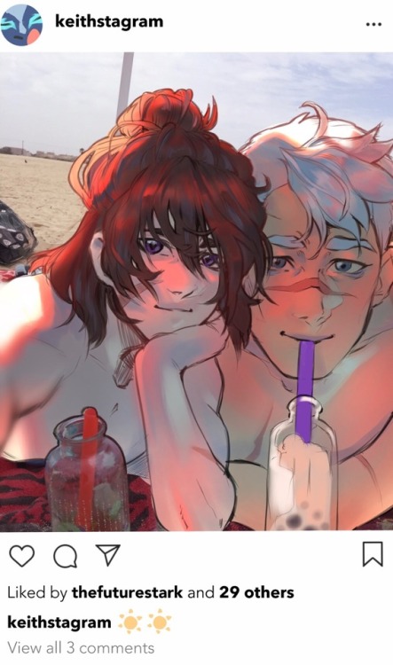 rou-tan-tan:‪My California trip in the form of shiro and keith finally have a break on earth ;w;‬
