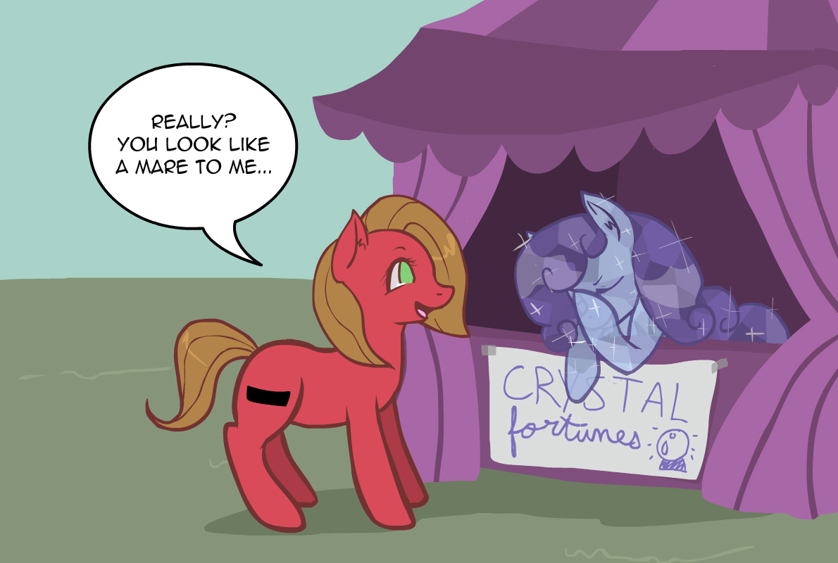 askpun:  Crystal ponies make the funniest sound when they facehoof! Artwork by CreepervilleScript