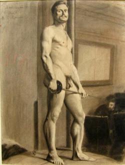 19thcenturyboyfriend:  Academic Nude, Unknown