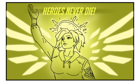 blackbookalpha:  Mercy arrives! Previous comic: PRESS “X” TO…   rofl XD