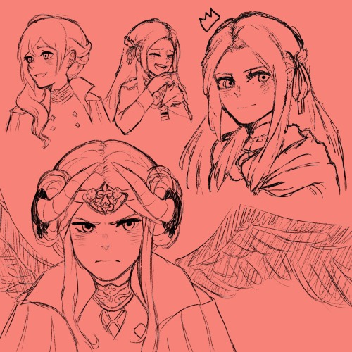 I mostly just wanted to draw the three house leaders with different expressions (especially happy an
