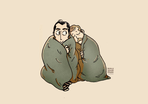 ireallyshouldbedrawing: Blanket buddies husbands.