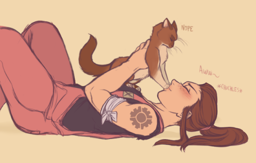 murasaki-yuri: 아니야 (no in korean) sounds like a funny meow imho Brigitte named the cat “Tirami