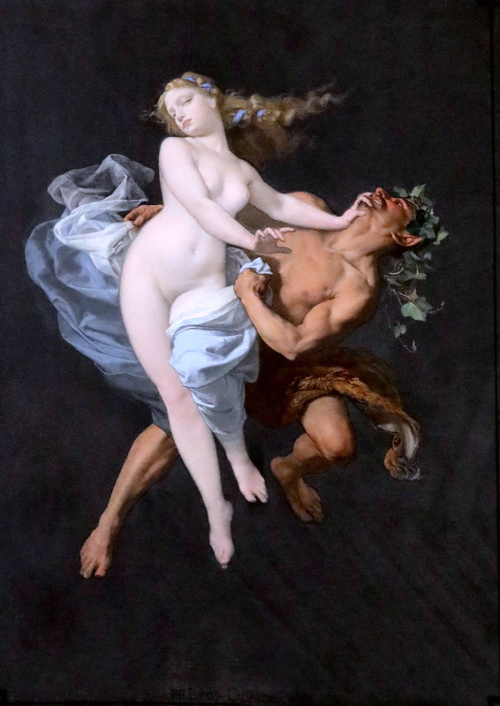 artthatgivesmefeelings:   Pierre Paul Léon Glaize (French, 1842-1931)Nymphe et faune, 1861Montauban Musée Ingres  