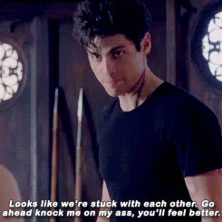 mattdaddarios:  Alec doesn’t like Clary. Alec doesn’t like what Clary represents.