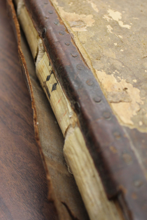 uispeccoll:Not too many of our books are held together with iron bars and nails, but this hefty hymn