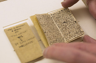 vintageanchorbooks:Tiny books made by the Brontës as children.