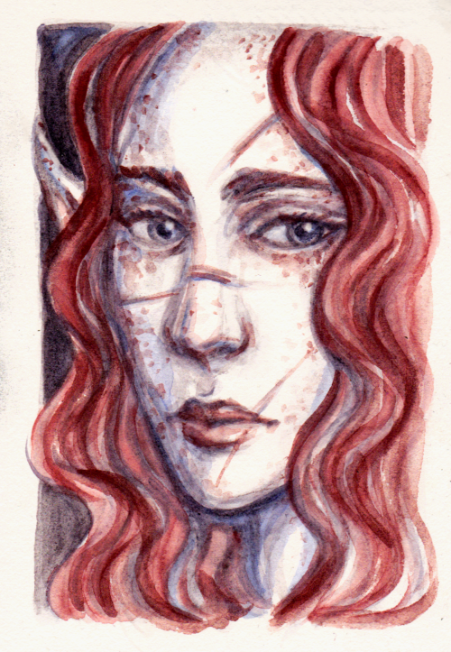 foxleycrow:Maedhros portraits — before and after leaving Valinor. Watercolor &amp; gouache. @feanori