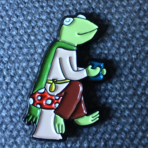 whatthefoucault:TERRY PIN! Terry the forg mage is a pin now! A sweet magic froggo just out here livi