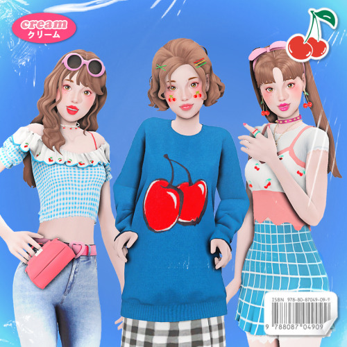 creamworld:✧ cookie style 02-② cherry-girl lookbook (2) (&gt;’-’&gt;) ─‥。─‥˚ c