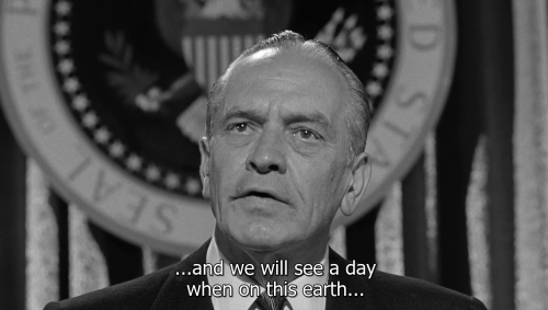 rachelmygod:Fredric for President!Seven Days in May (John  Frankenheimer, 1964)