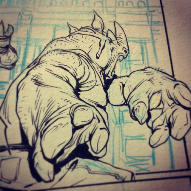 #TMNT #rocksteady #IDW #comics #santolouco