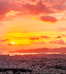 Orange skies over AthensMore Greek Wonders