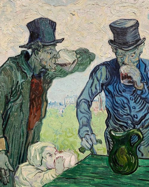 The Drinkers, 1890. Vincent Van Gogh. #vincentvangogh #vangogh (at The Art Institute of Chicago) htt