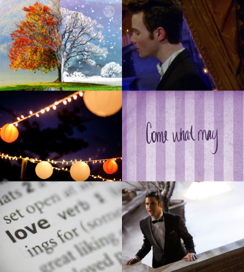 chrisanddarrenstuff:♦ Klaine Aesthetic↳ Come What May