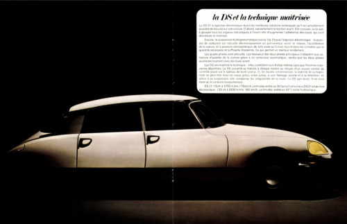 Citroën DS 21, french sales brochure, 1970. France. Source