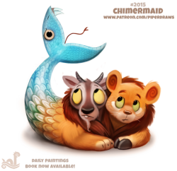 cryptid-creations:  Daily Paint 2015# Chimermaid Daily Book and Prints available at: http://ForgePublishing.com/shop  For full res WIPs, art, videos and more: https://www.patreon.com/piperdraws Twitter  •  Facebook  •  Instagram  •  DeviantART​