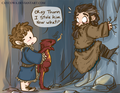 homeiswheretheheartsare:Thorin: “That’s not what you were supposed to steal!”Bilbo: “Well what was a