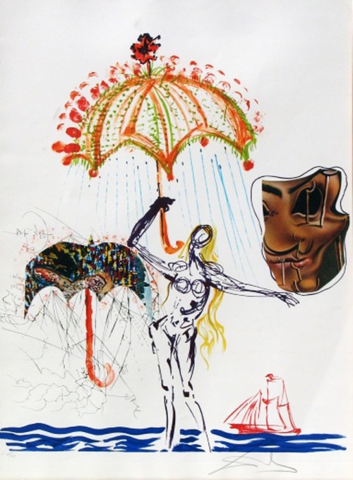 Salvador Dalí Anti-Umbrella With Atomized Liquid, from Imaginations And Objects Of The F