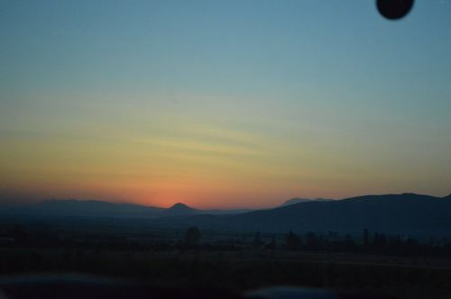 View of the sunrise from the night bus on our way to Fethiye from Istanbul