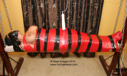 michaelkeye:  Michael Keye - Keye Bondage Images: http://michaelkeye.tumblr.com/ 7/9/14 - Gina Rae Michaels stars in Floating Tape Mummy. This real life session between friends comes in 3 parts totaling about 70 minutes of pleasure mummy tape bondage